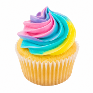 Vanilla Cupcakes Rainbow (Blue & Yellow) 6pcs
